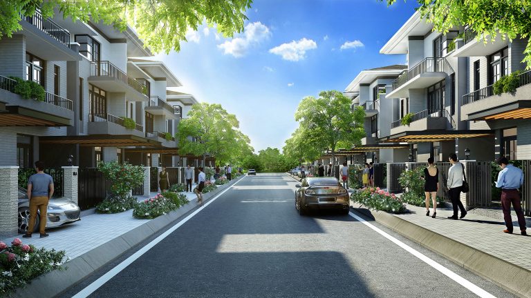 Ngoại cảnh của 1 khu dự án