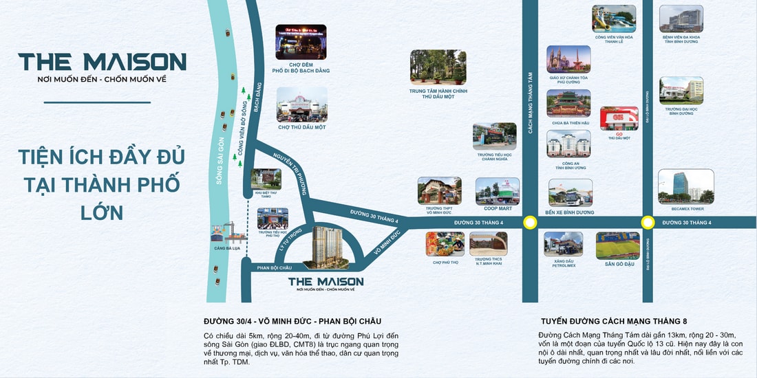 Vị trí the Maison căn hộ Bình Dương
