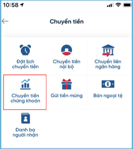 Nạp tiền chứng khoán VPS từ Vietinbank