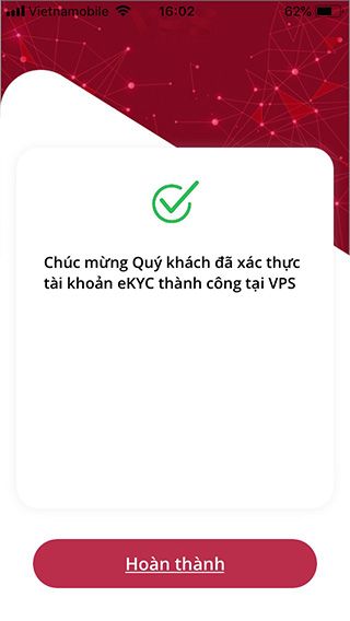 Thông báo xác nhận tài khoản VPS thành công