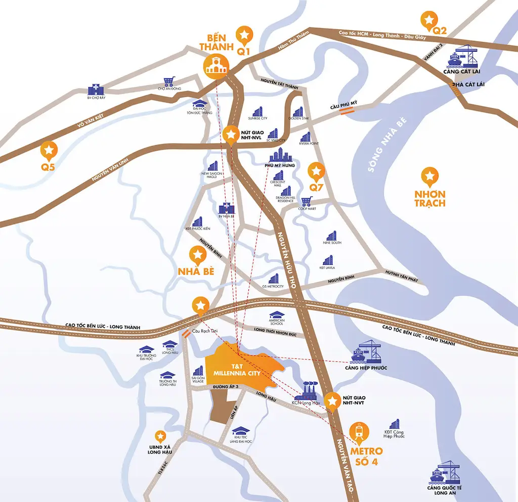 Vị trí T&T city Millennia